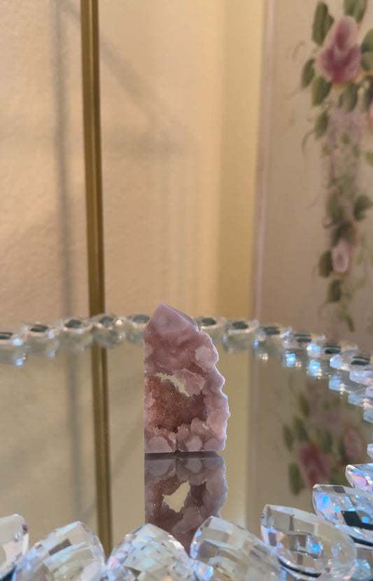 Tiny Pink Amethyst & Flower Agate Freeform