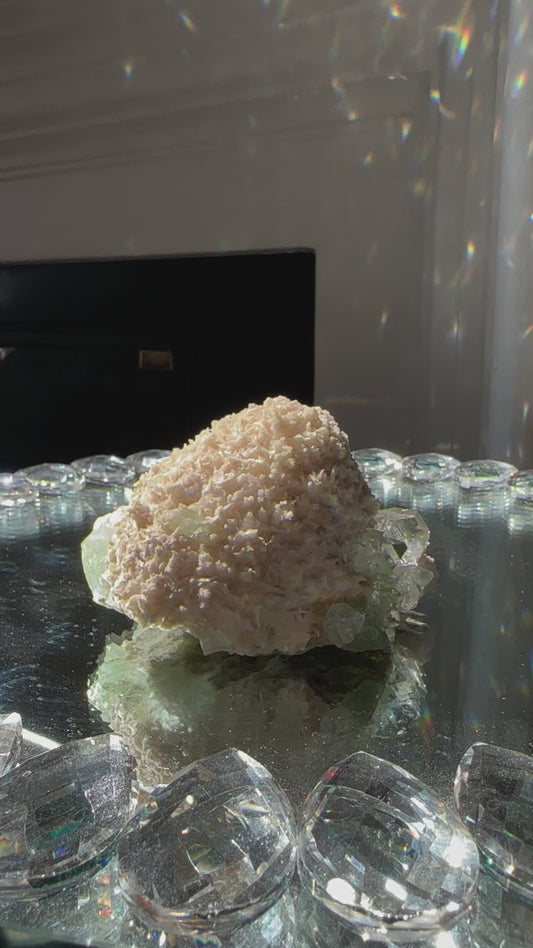 Mordenite with Green Apophyllite